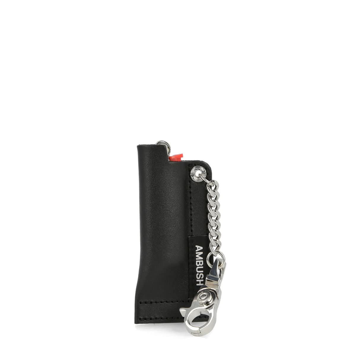 Ambush Leather Lighter Case Keychain Black Detail view 2 | Gate