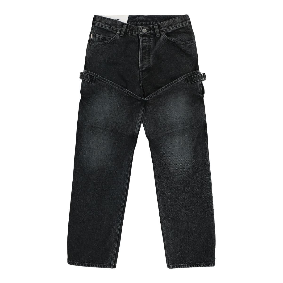 Ambush Boots Detailed Denim Pants Black Detail view 1 | Gate