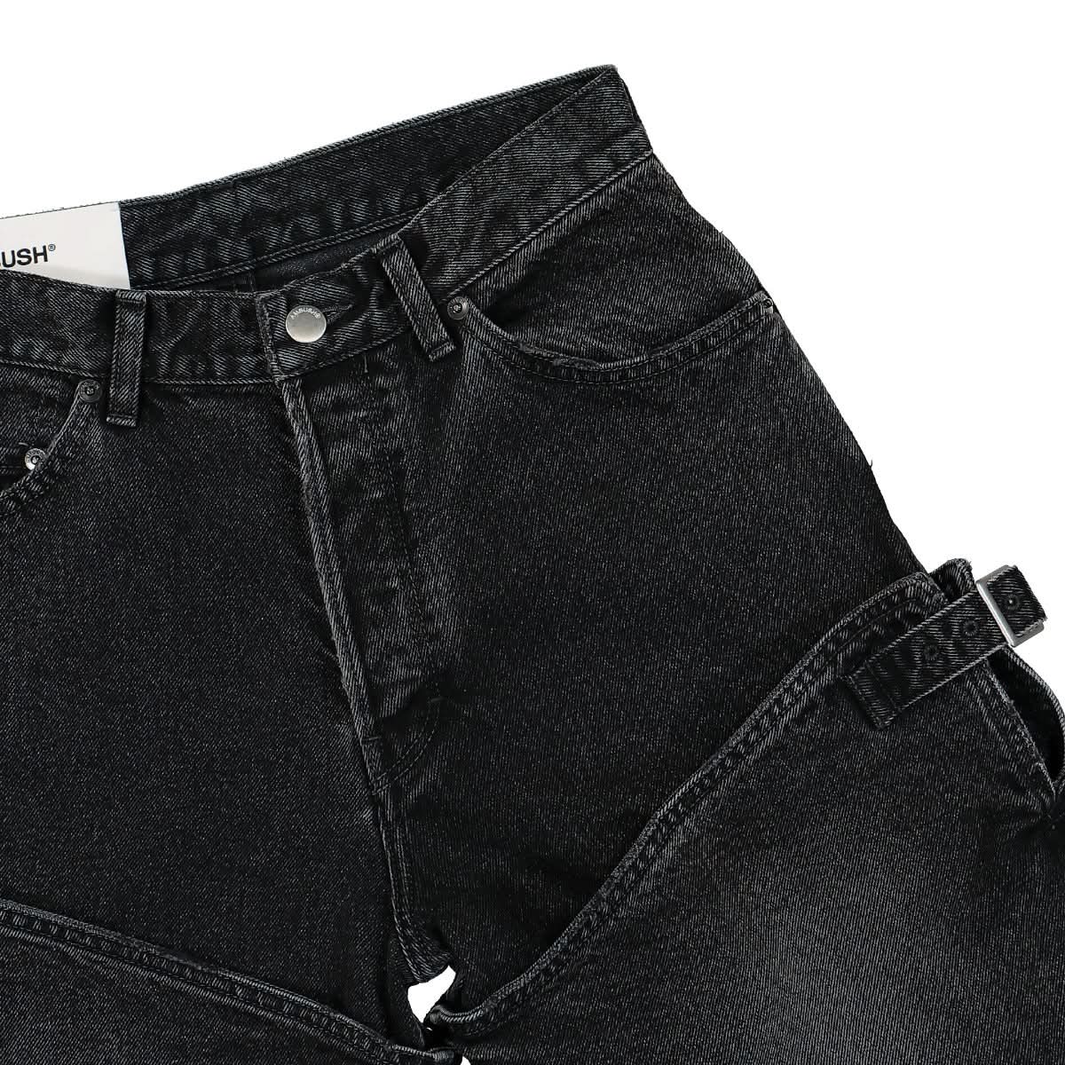 Ambush Boots Detailed Denim Pants Black Detail view 4 | Gate