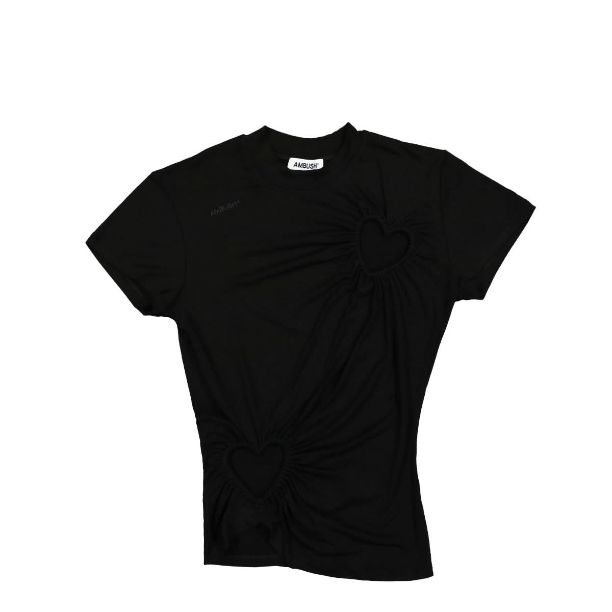 Ambush Cut Out Hearts T-Shirt Black Detail view 1 | Gate