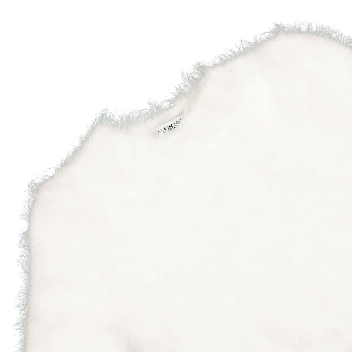 Ambush Fur Knit Crop Crew Neck White Detail view 3 | Gate