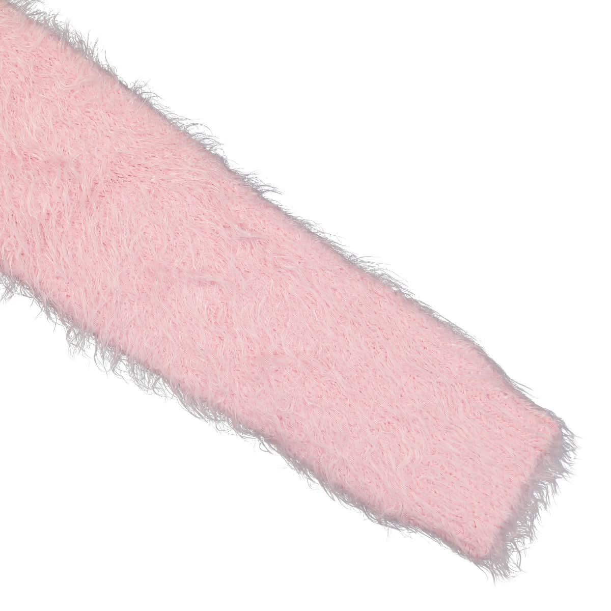 Ambush Fur Knit Crop Crew Neck Pink Detail view 4 | Gate