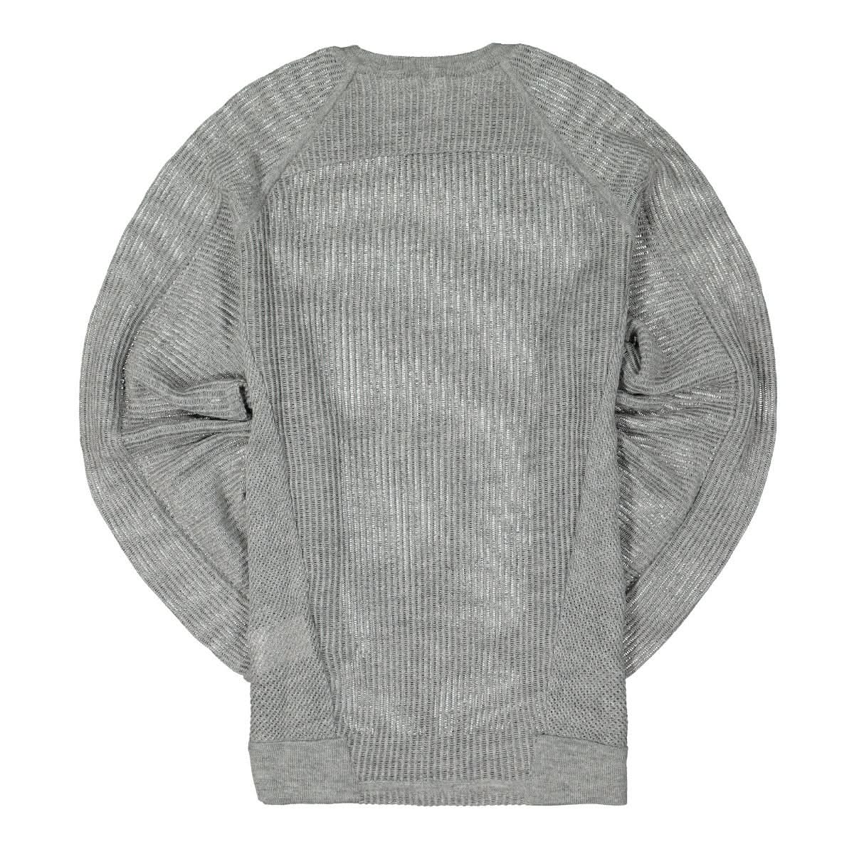 Acronym Cashllama Silk Mesh Crewneck Sweatshirt Grey Detail view 2 | Gate