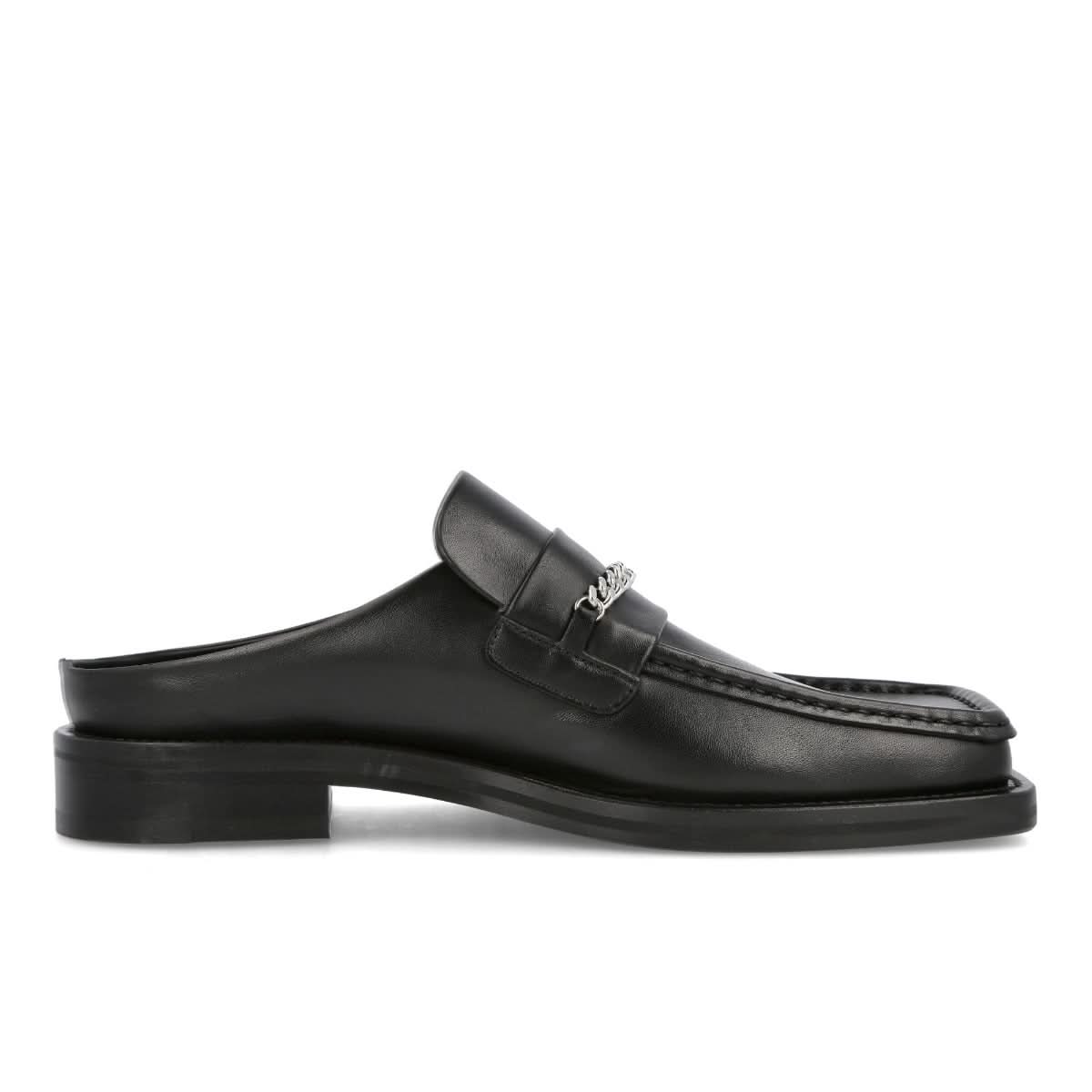 Martine Rose Square Toe Mule Black Slides Detail view 3 | Gate