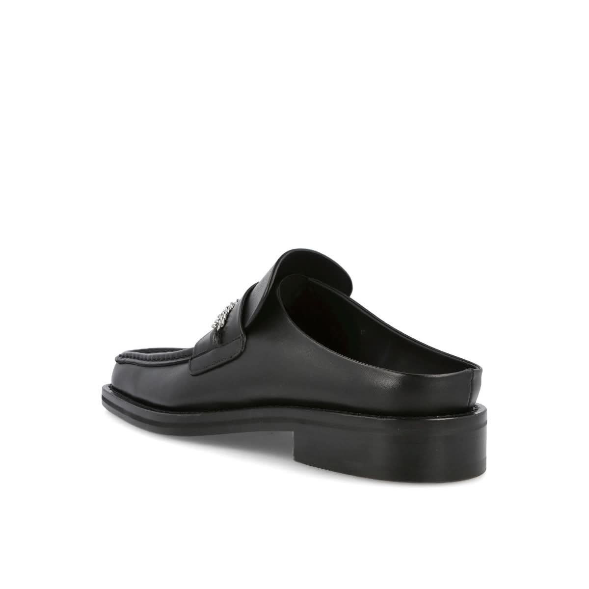 Martine Rose Square Toe Mule Black Slides Detail view 4 | Gate