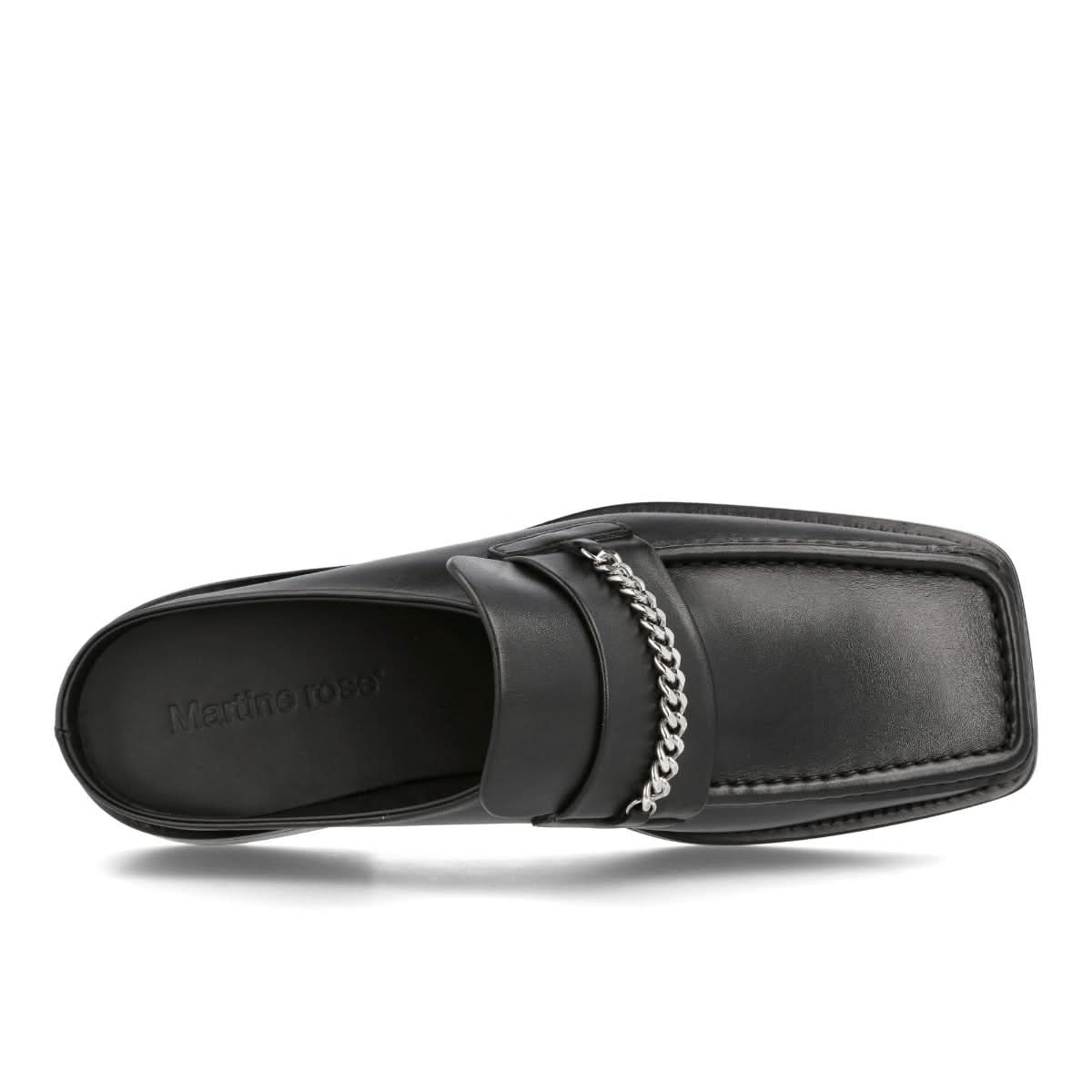 Martine Rose Square Toe Mule Black Slides Detail view 2 | Gate
