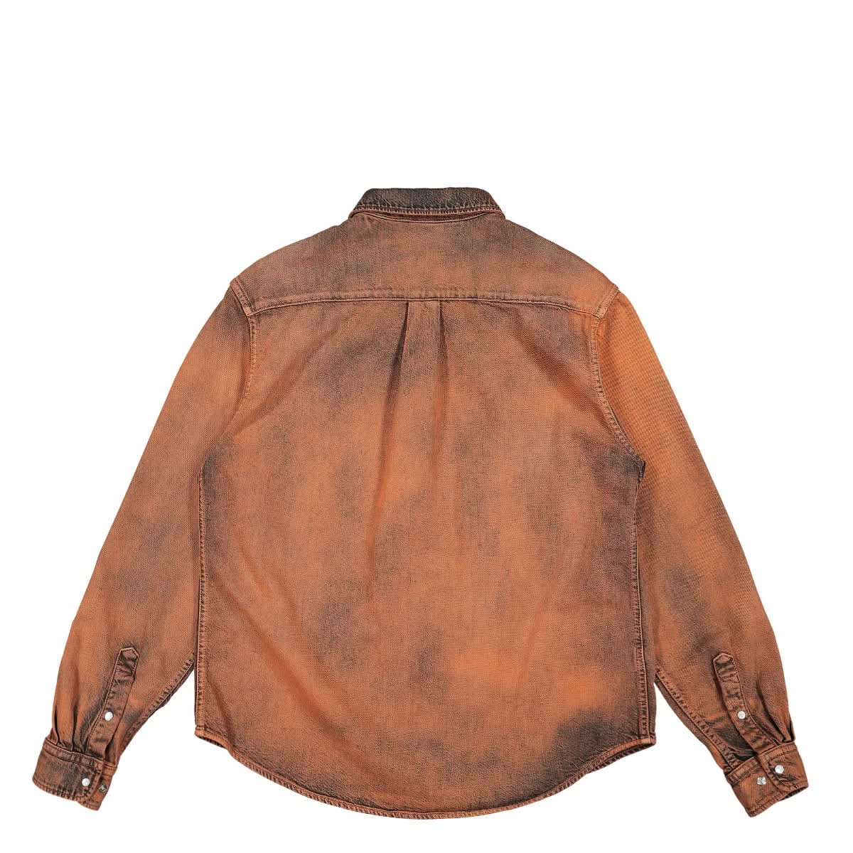 Marni Color Marble Dye Denim Shirt Brown Detail view 4 | Gate