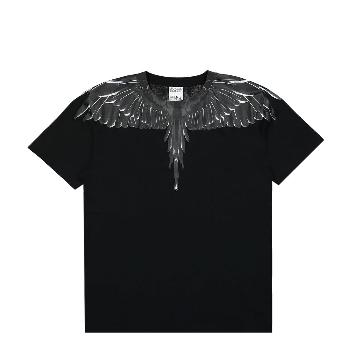 Marcelo Burlon - County of Milan Icon Wings Regular T-Shirt Black Detail view 1 | Gate