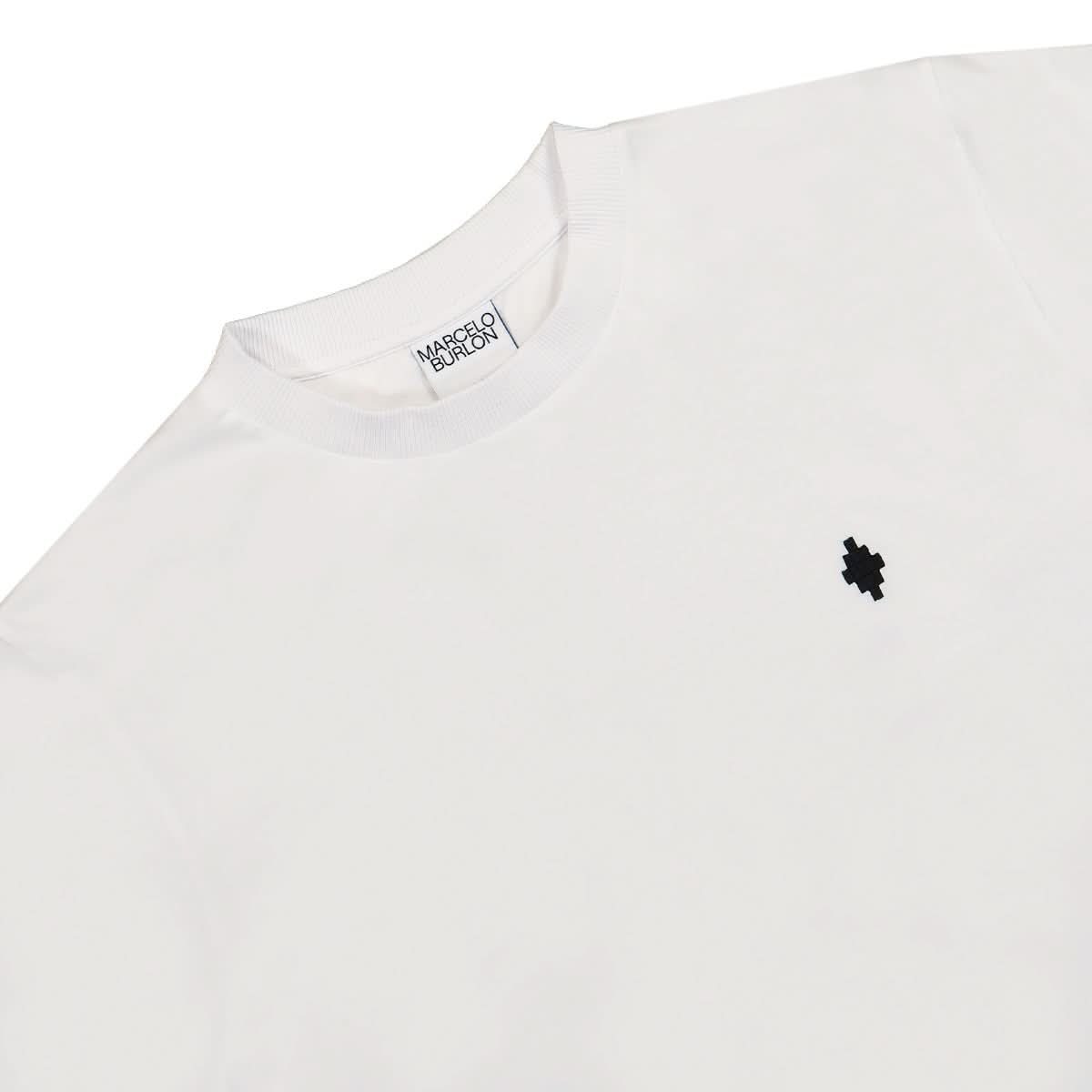 Marcelo Burlon - County of Milan Cross Regular T-Shirt Black,White Detail view 3 | Gate