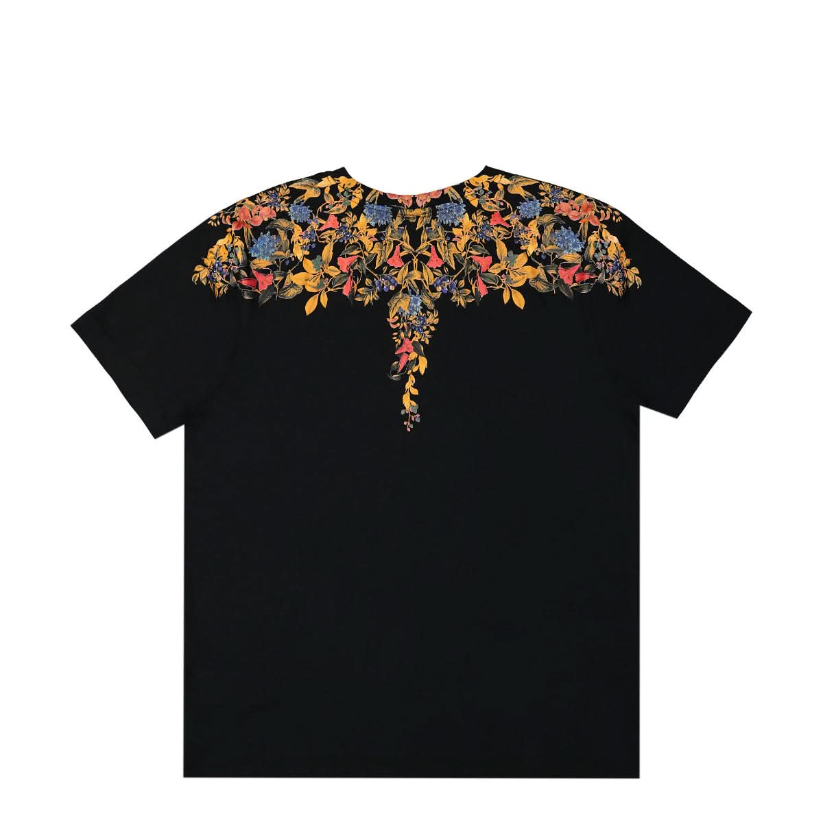 Marcelo Burlon - County of Milan Flowers Wings Regular T-Shirt Black,Multicolor Detail view 2 | Gate