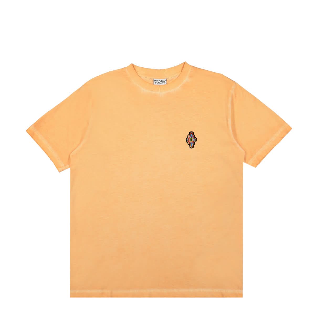 Marcelo Burlon - County of Milan Sunset Cross Regular T-Shirt Orange,Red Detail view 1 | Gate