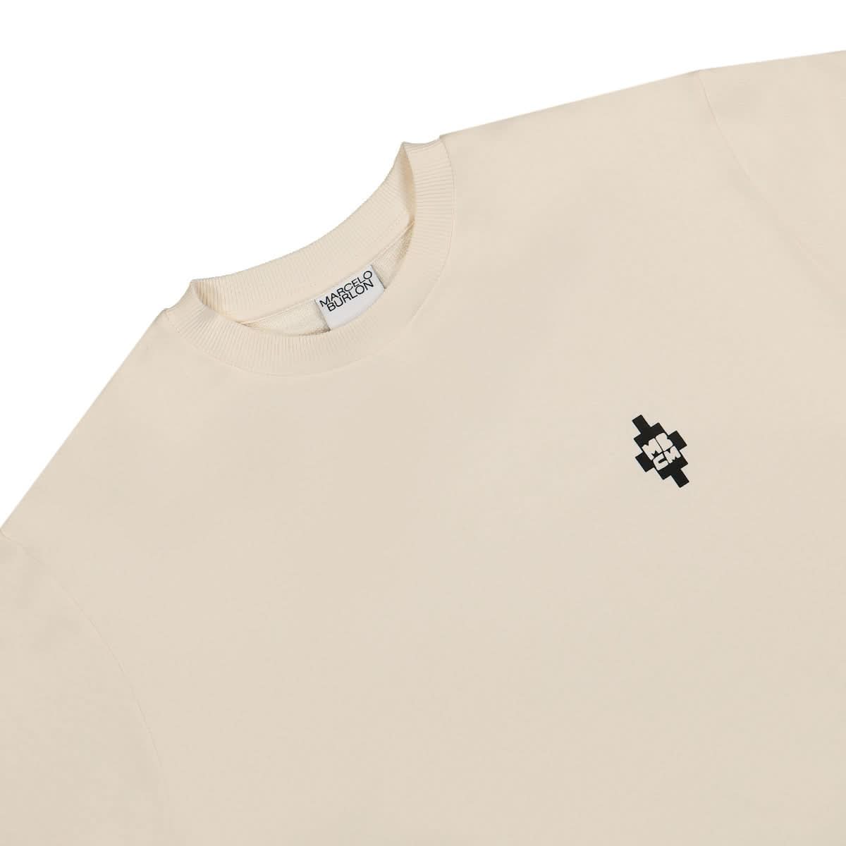 Marcelo Burlon - County of Milan Abracadabra Regular Crewneck Beige Detail view 3 | Gate
