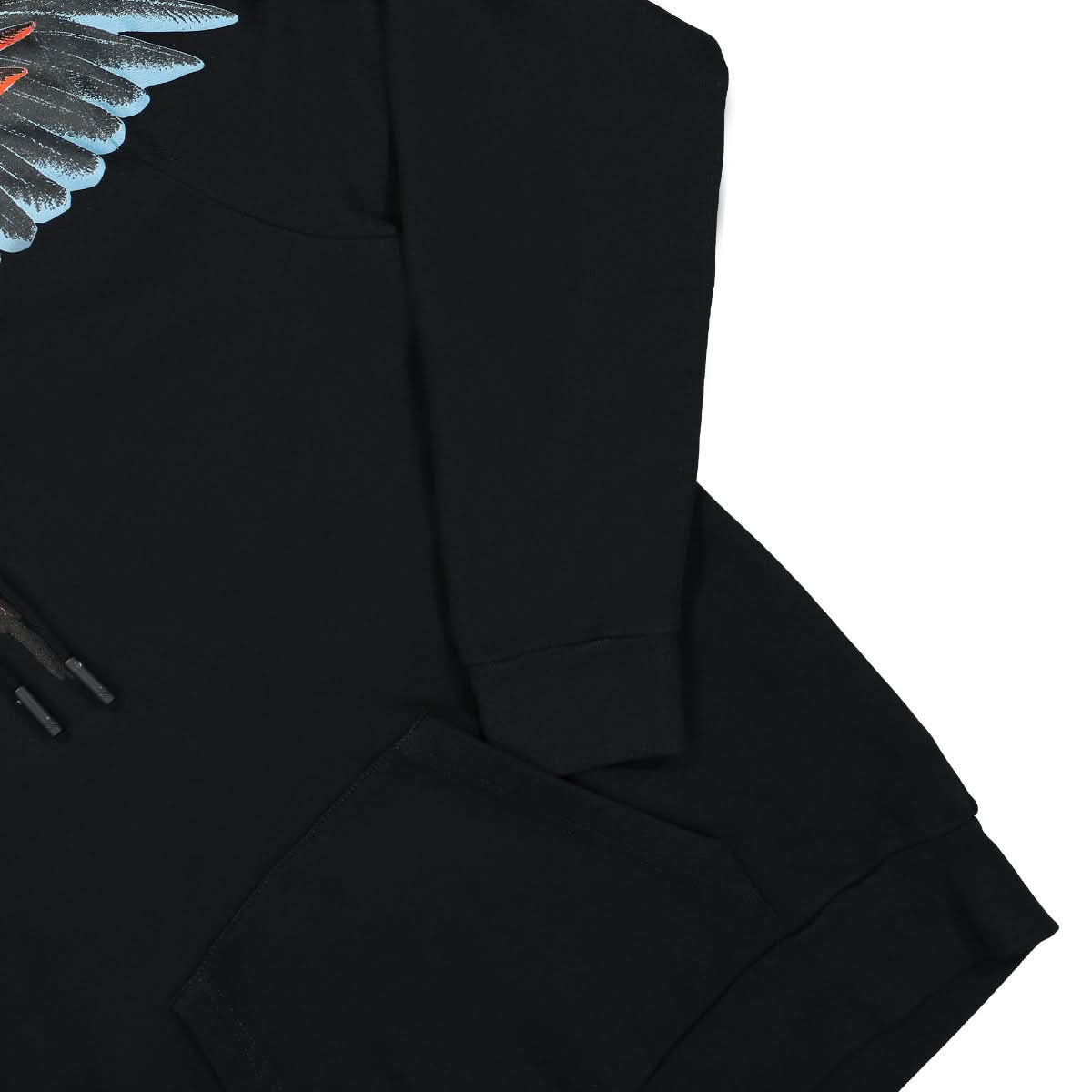 Marcelo Burlon - County of Milan Icon Wings Regular Hoodie Black,Multicolor Detail view 4 | Gate