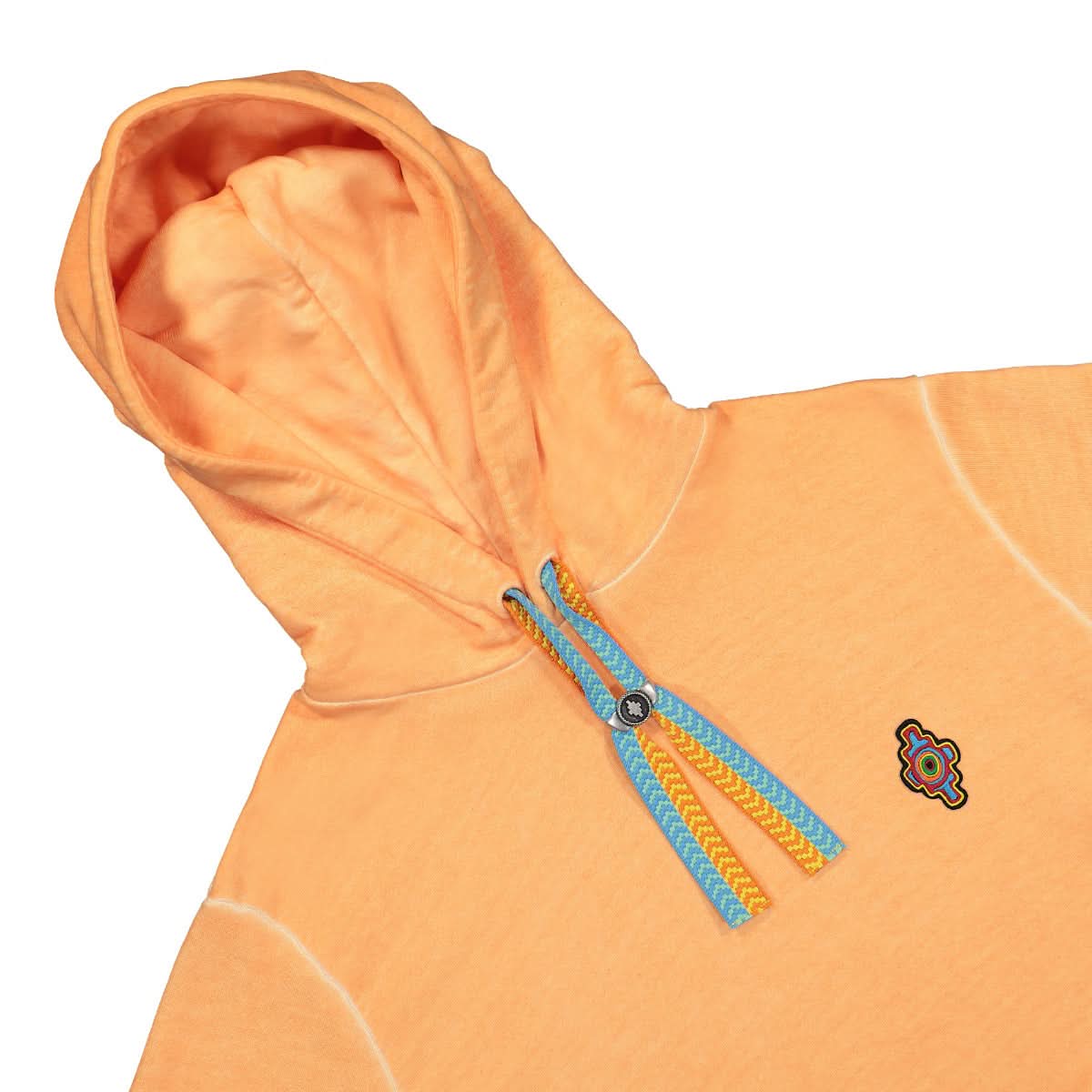 Marcelo Burlon - County of Milan Sunset Cross Regular Hoodie Orange,Red Detail view 3 | Gate