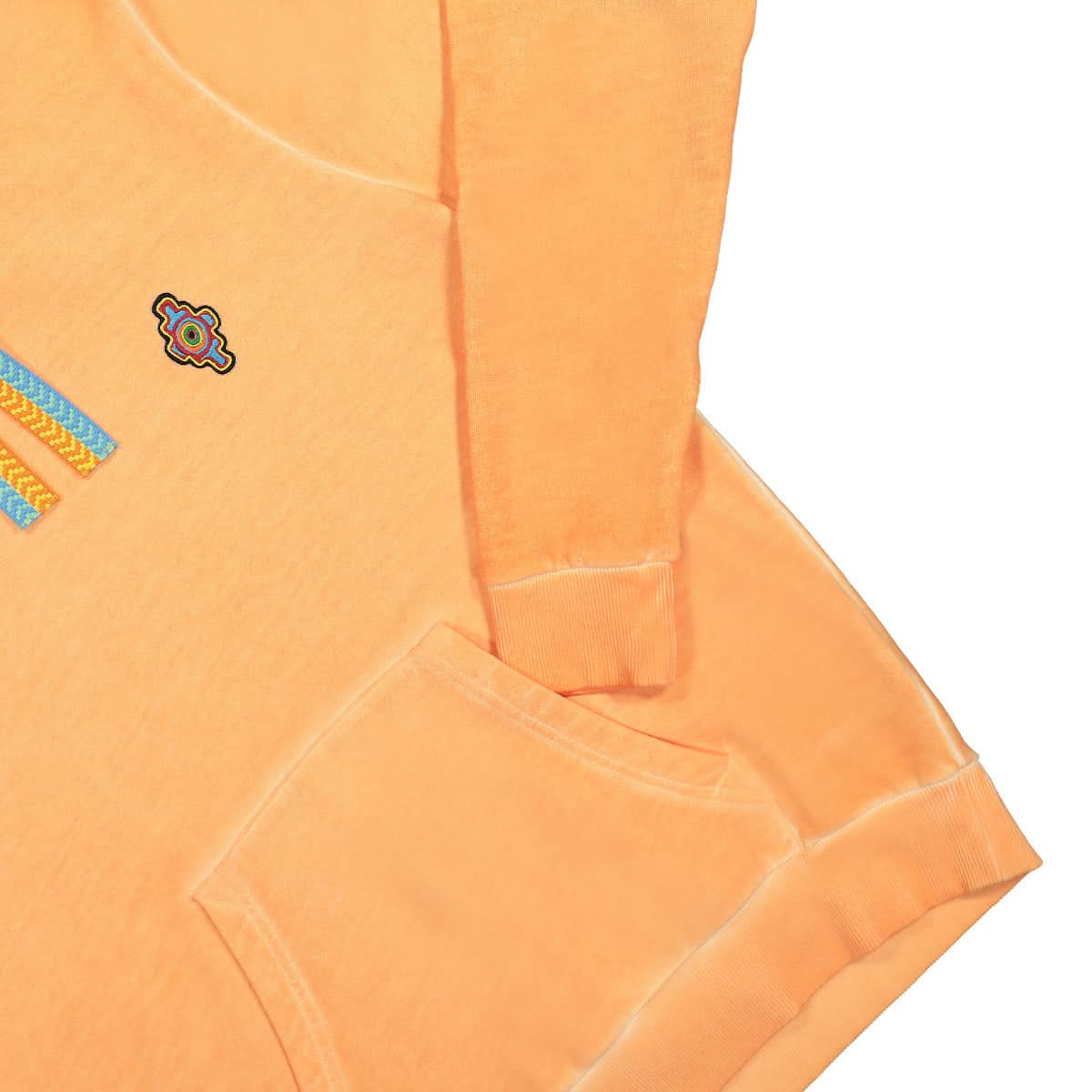 Marcelo Burlon - County of Milan Sunset Cross Regular Hoodie Orange,Red Detail view 4 | Gate