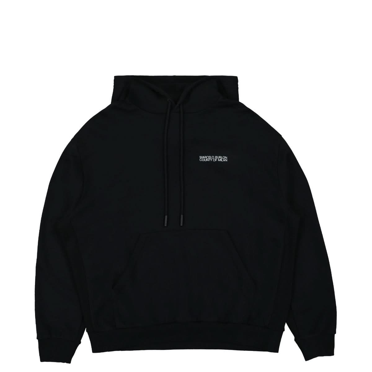 Marcelo Burlon - County of Milan Tempera Cross Over Hoodie Black,White Detail view 1 | Gate