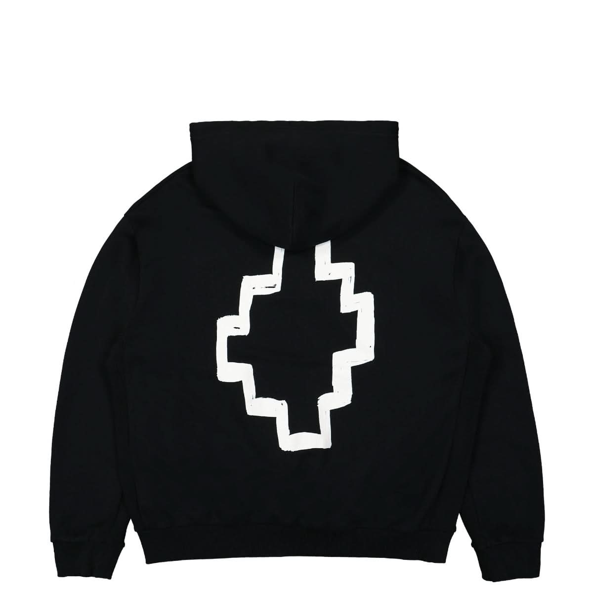 Marcelo Burlon - County of Milan Tempera Cross Over Hoodie Black,White Detail view 2 | Gate