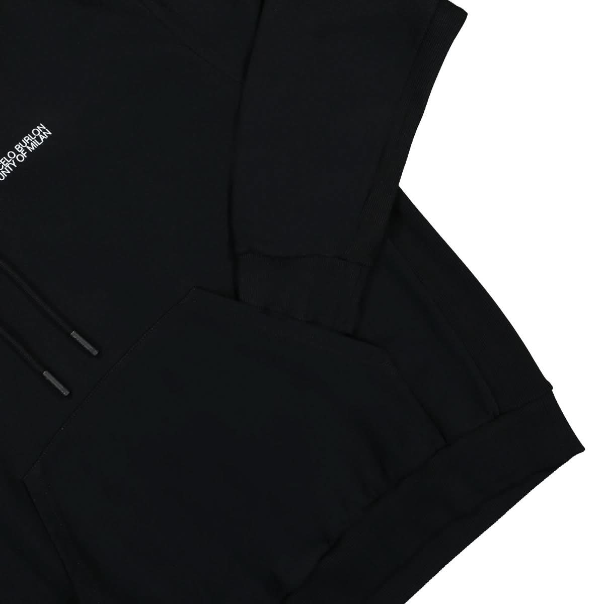 Marcelo Burlon - County of Milan Tempera Cross Over Hoodie Black,White Detail view 4 | Gate