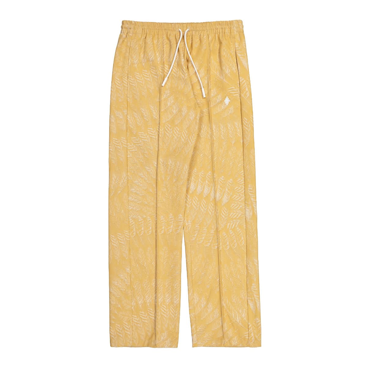 Marcelo Burlon - County of Milan AOP Feathers Loose Pants Brown,Beige Detail view 1 | Gate