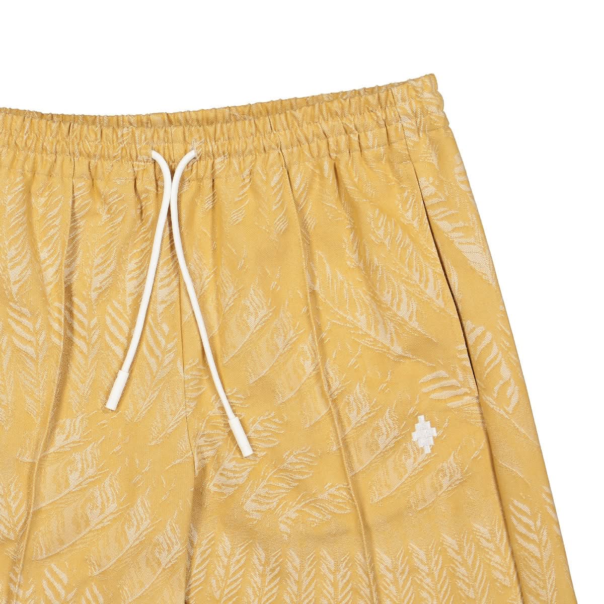 Marcelo Burlon - County of Milan AOP Feathers Loose Pants Brown,Beige Detail view 4 | Gate