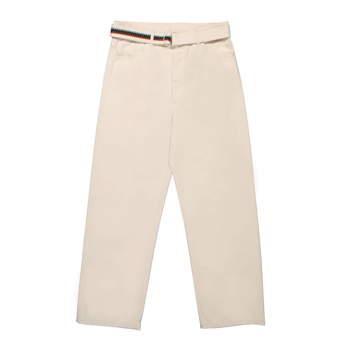 Marcelo Burlon - County of Milan Cross Cotton Belt Over Pants Beige Detail view 1 | Gate