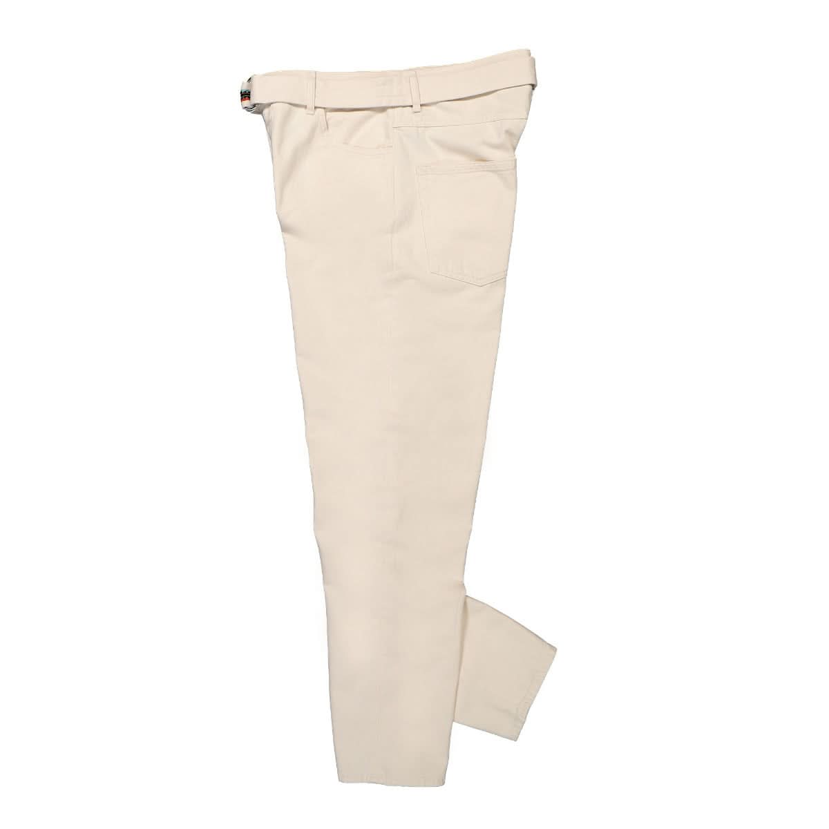 Marcelo Burlon - County of Milan Cross Cotton Belt Over Pants Beige Detail view 3 | Gate