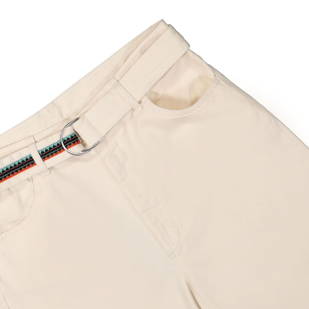 Marcelo Burlon - County of Milan Cross Cotton Belt Over Pants Beige Detail view 5 | Gate