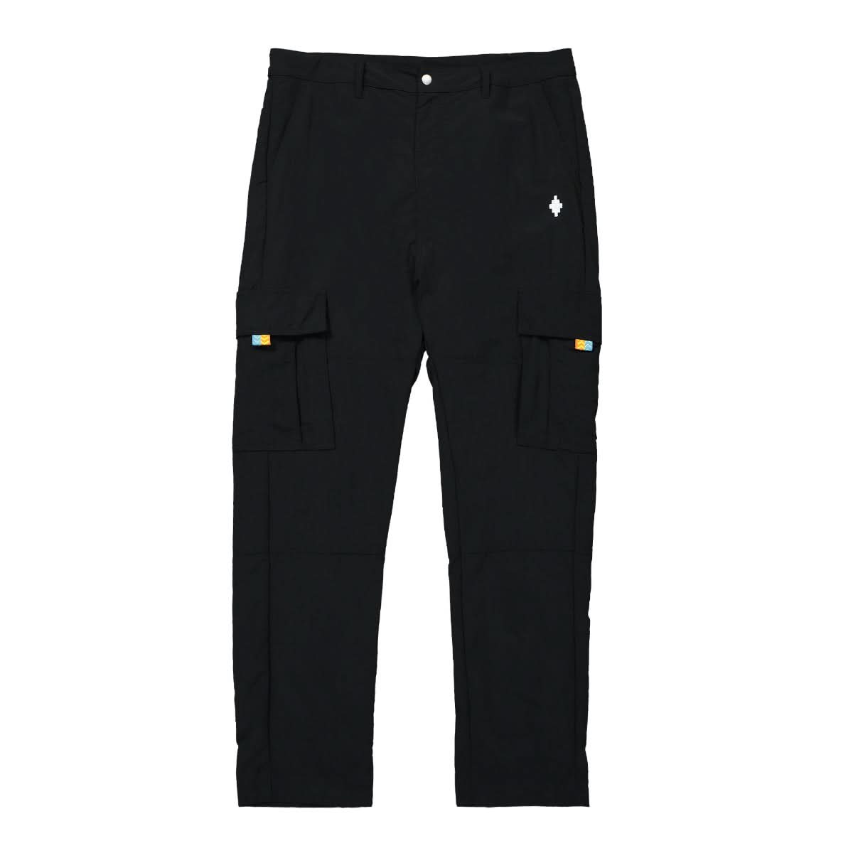 Marcelo Burlon - County of Milan Cross Nylon Cargo Pants Black,White Detail view 1 | Gate