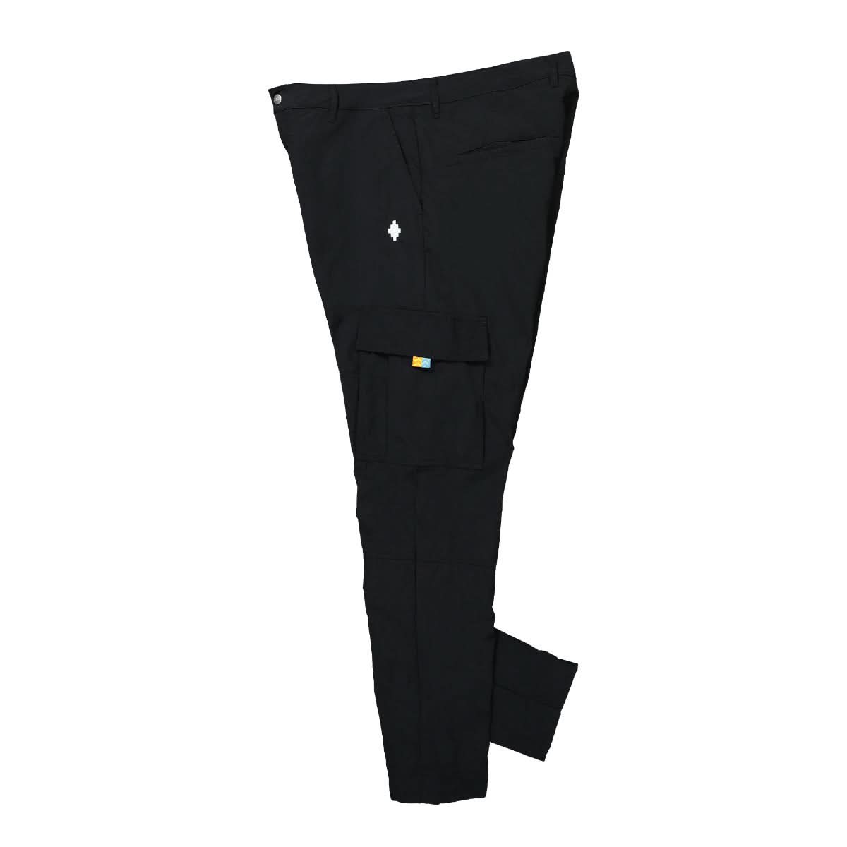 Marcelo Burlon - County of Milan Cross Nylon Cargo Pants Black,White Detail view 3 | Gate