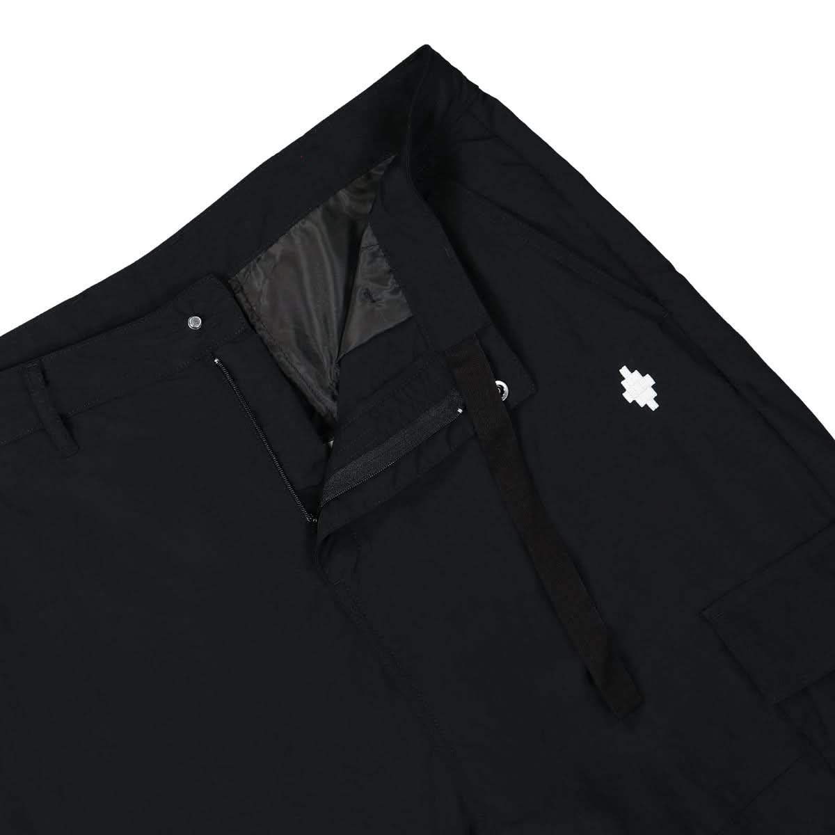 Marcelo Burlon - County of Milan Cross Nylon Cargo Pants Black,White Detail view 4 | Gate