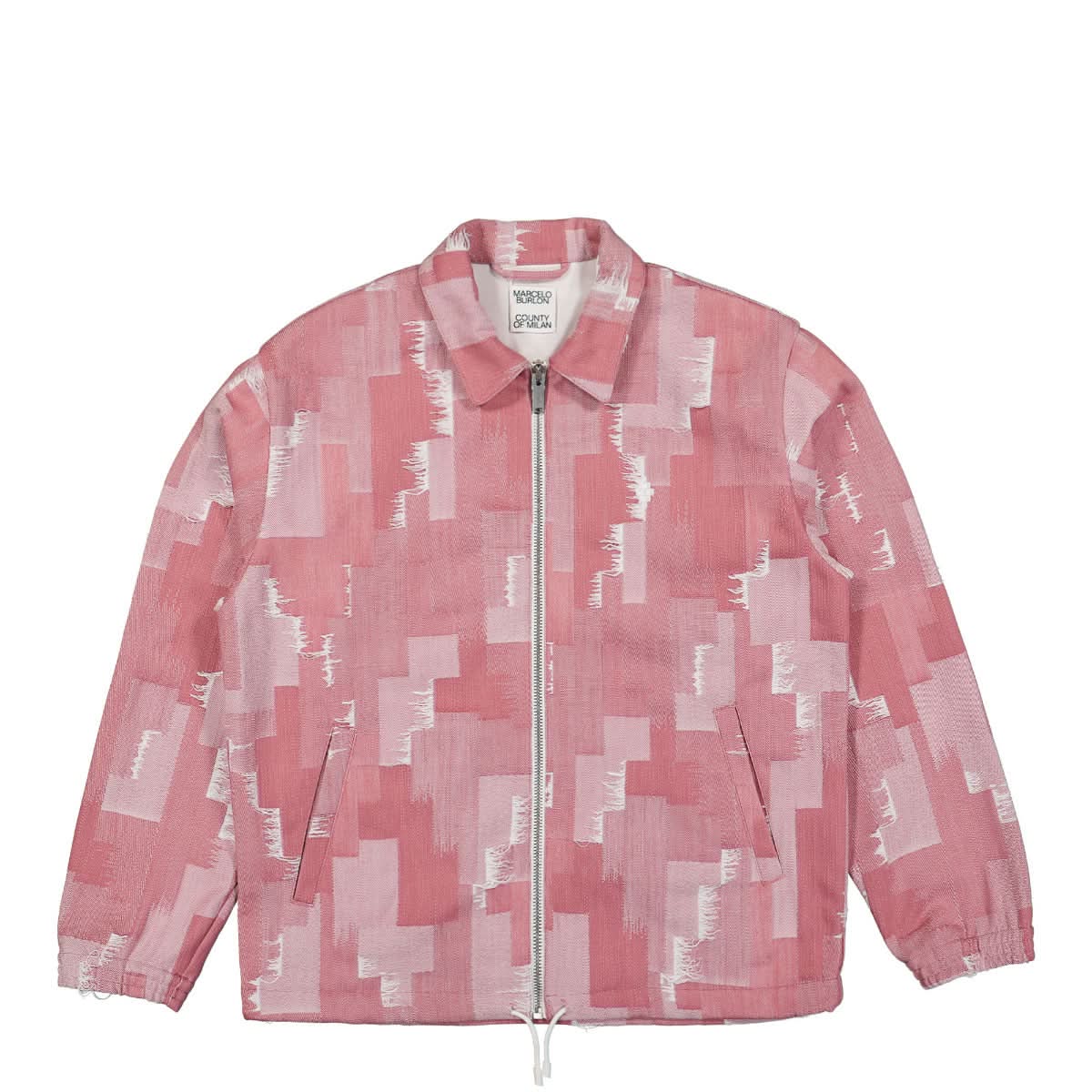 Marcelo Burlon - County of Milan AOP Cross Coach Jacket Pink Detail view 1 | Gate