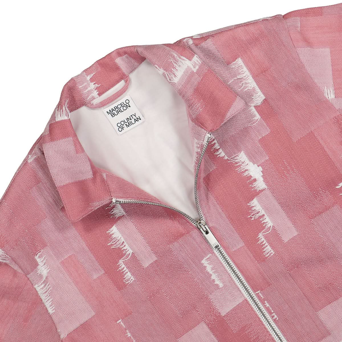 Marcelo Burlon - County of Milan AOP Cross Coach Jacket Pink Detail view 3 | Gate