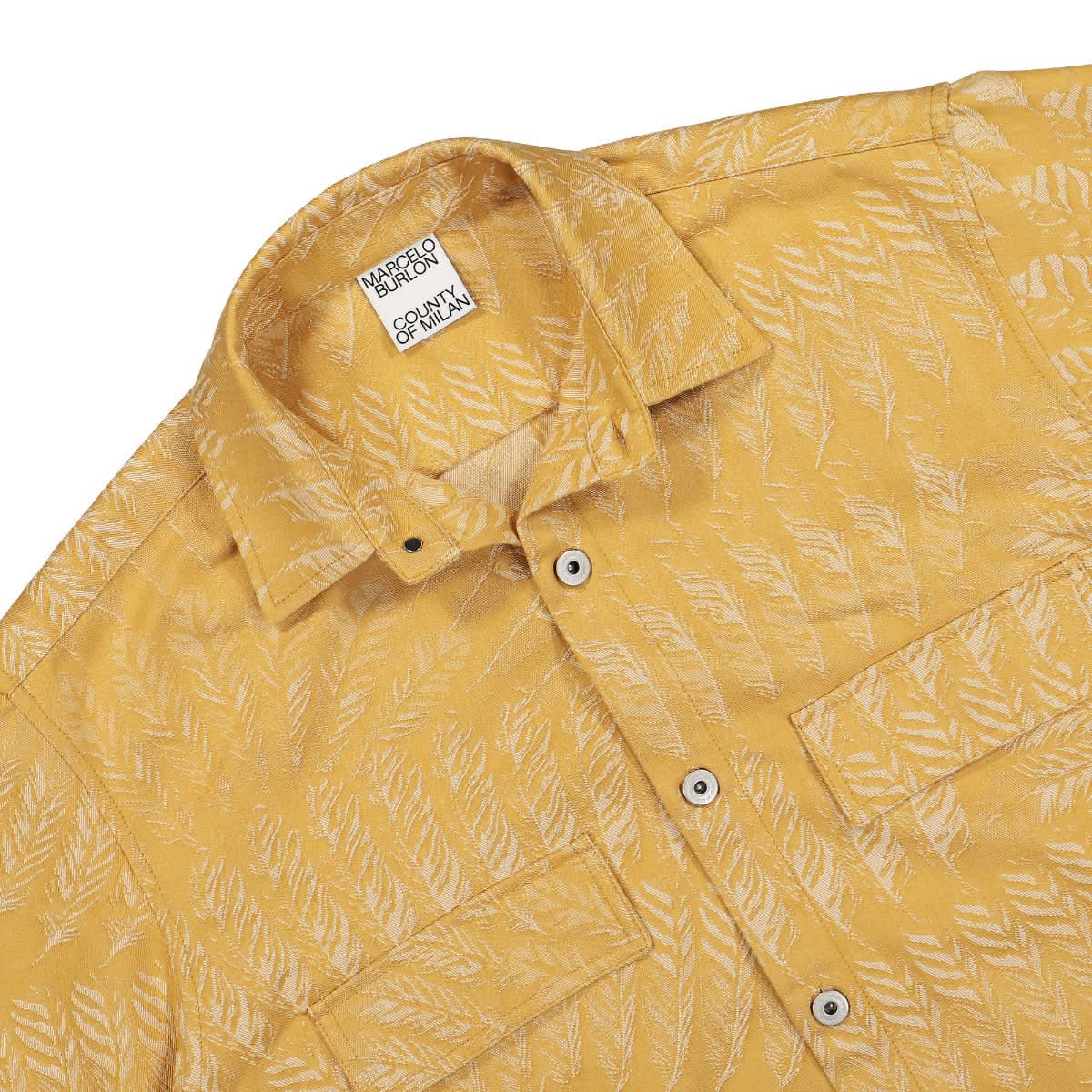 Marcelo Burlon - County of Milan AOP Feathers L/S Shirt Brown,Beige Detail view 3 | Gate