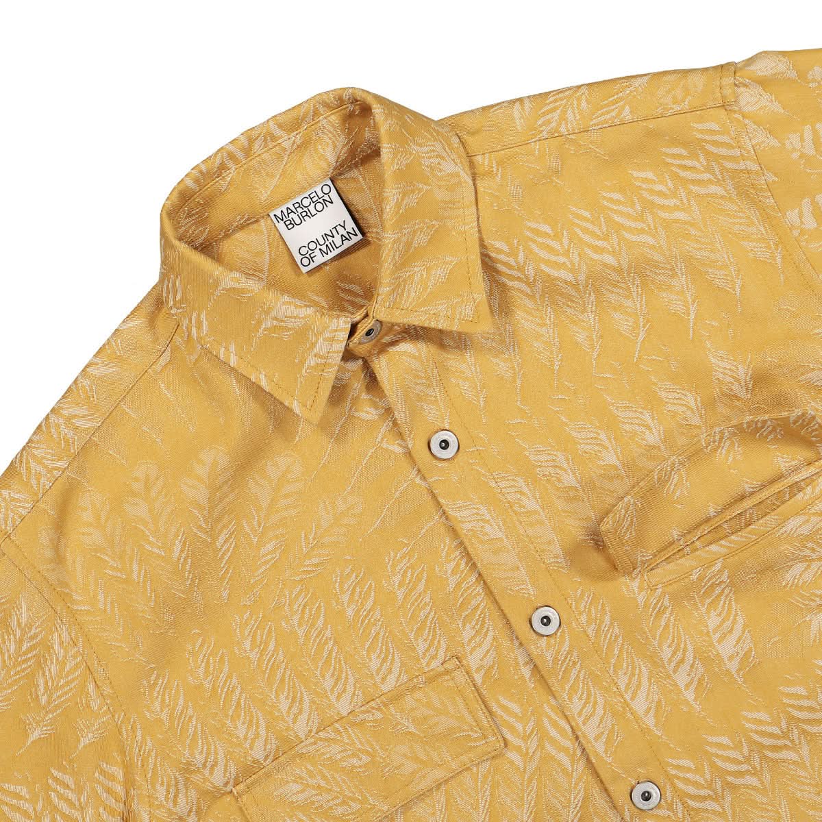 Marcelo Burlon - County of Milan AOP Feathers L/S Shirt Brown,Beige Detail view 4 | Gate