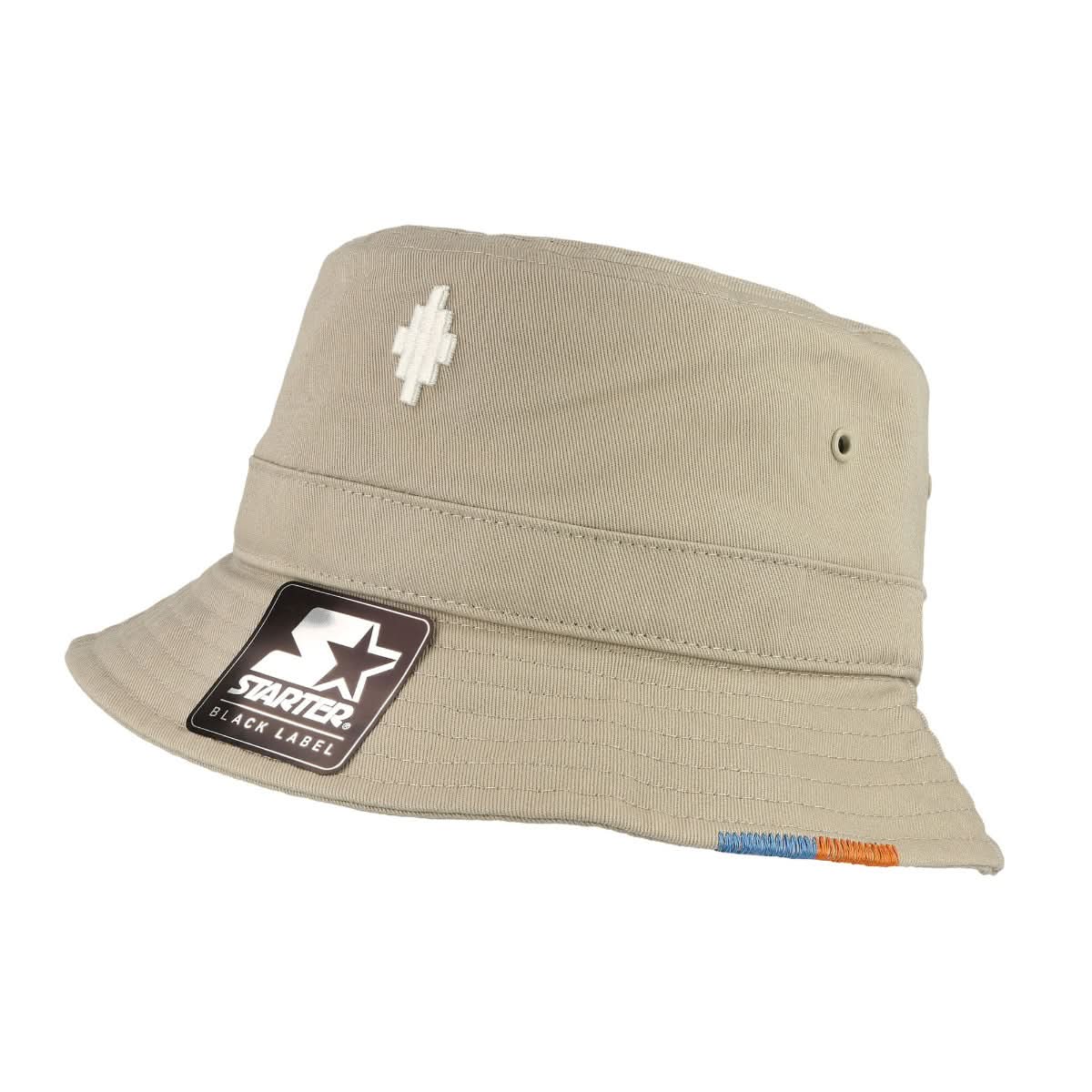 Marcelo Burlon - County of Milan Cross Stitching Bucket Beige,White Detail view 1 | Gate