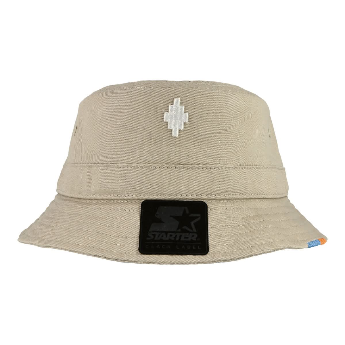 Marcelo Burlon - County of Milan Cross Stitching Bucket Beige,White Detail view 4 | Gate