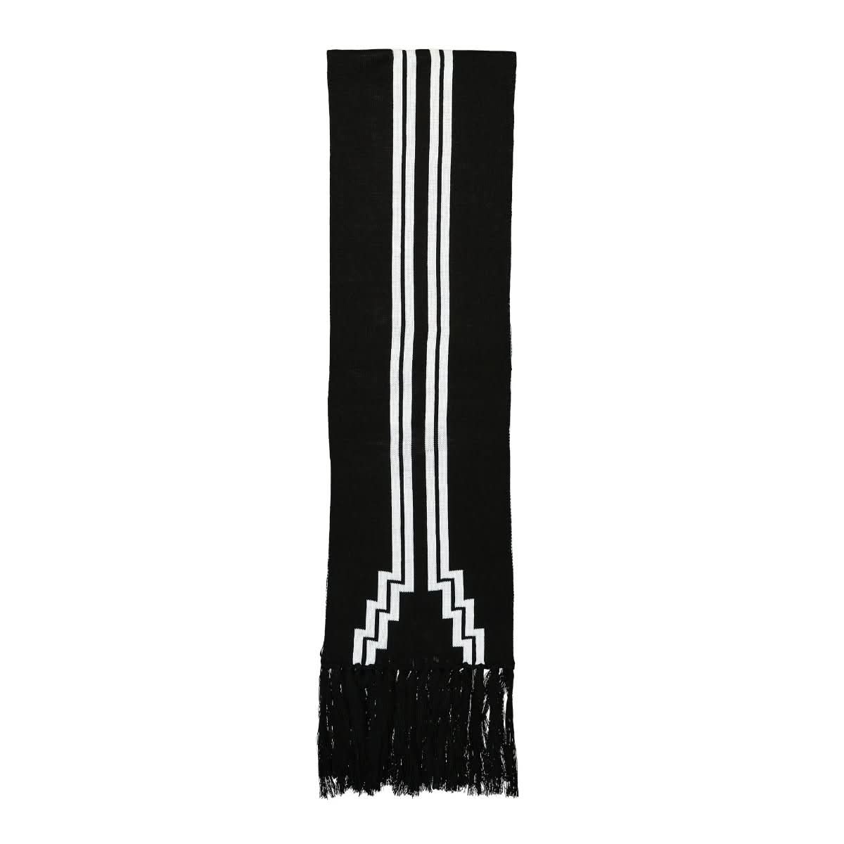 Marcelo Burlon - County of Milan Rural Cross Fringes Scarf Black,White Detail view 1 | Gate