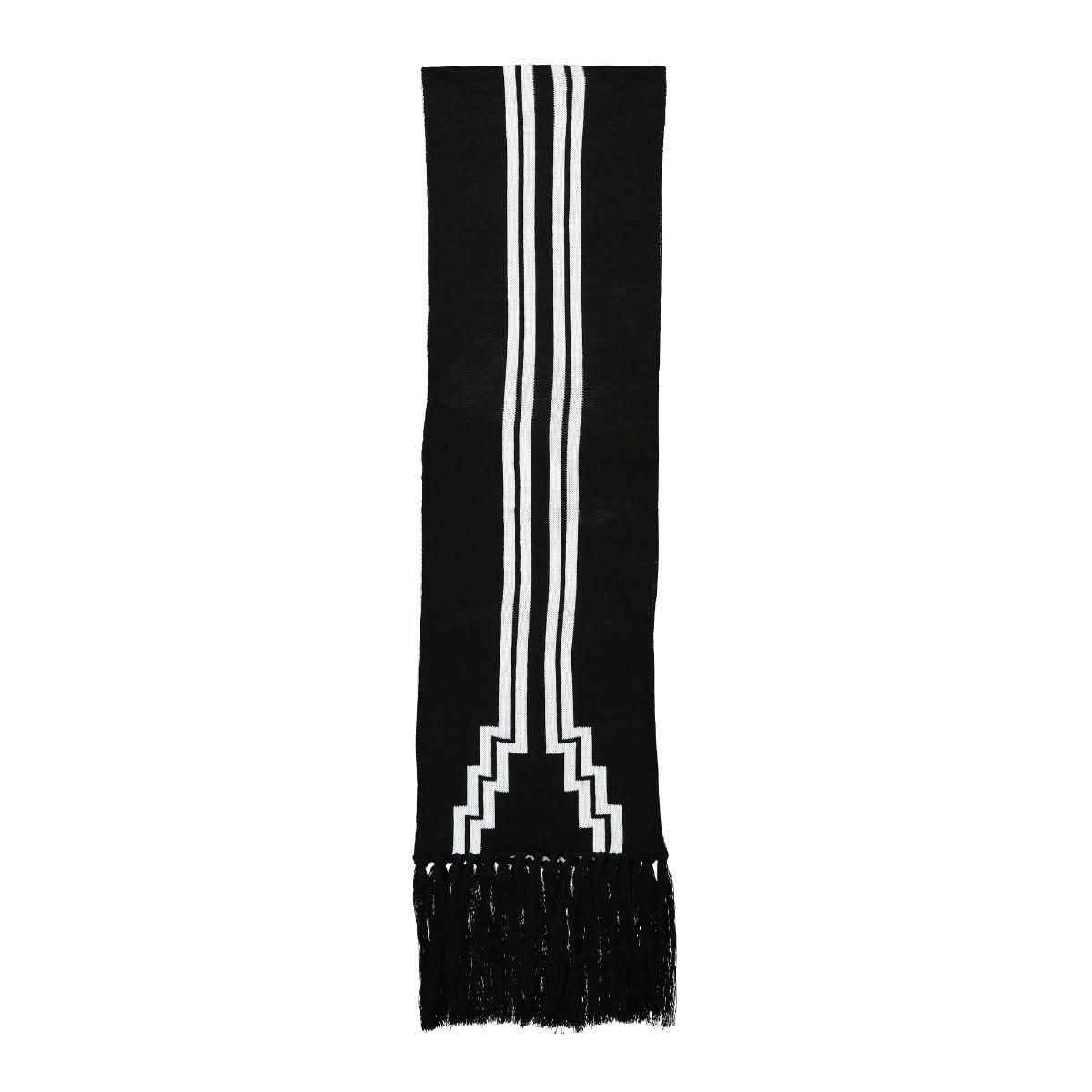 Marcelo Burlon - County of Milan Rural Cross Fringes Scarf Black,White Detail view 2 | Gate
