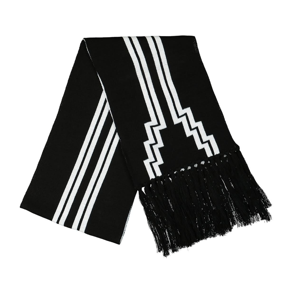 Marcelo Burlon - County of Milan Rural Cross Fringes Scarf Black,White Detail view 5 | Gate