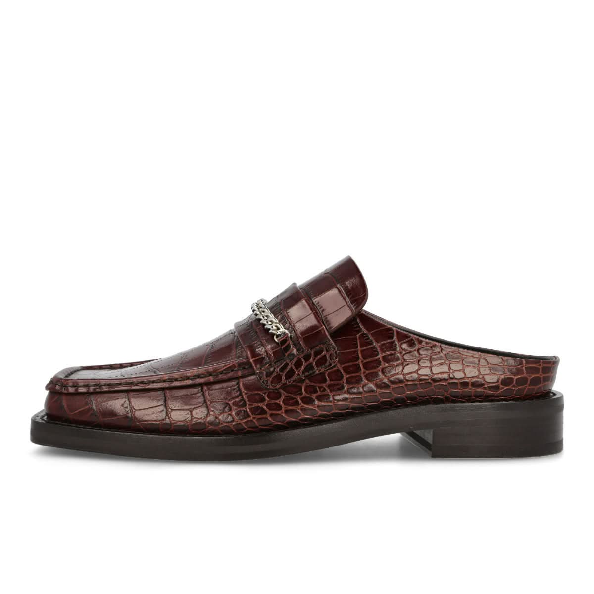 Martine Rose Square Toe Mule Brown Slides Detail view 1 | Gate
