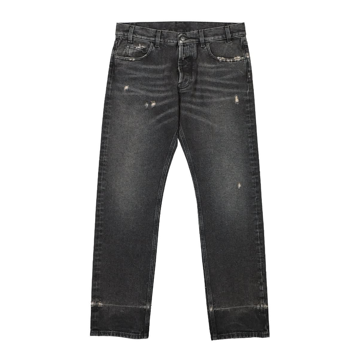 Marcelo Burlon - County of Milan Cross Medium Stone Denim Pants Black Detail view 1 | Gate