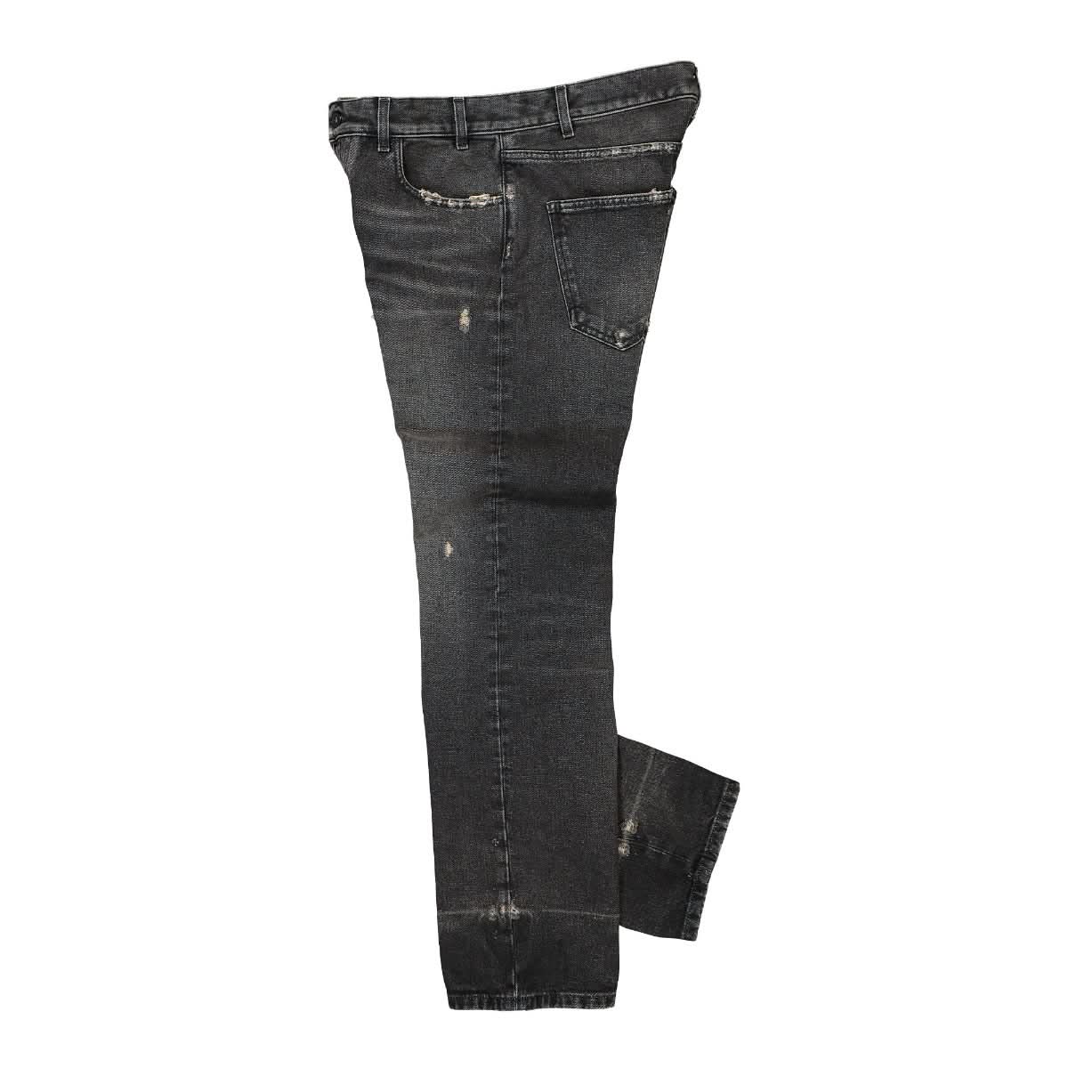 Marcelo Burlon - County of Milan Cross Medium Stone Denim Pants Black Detail view 3 | Gate