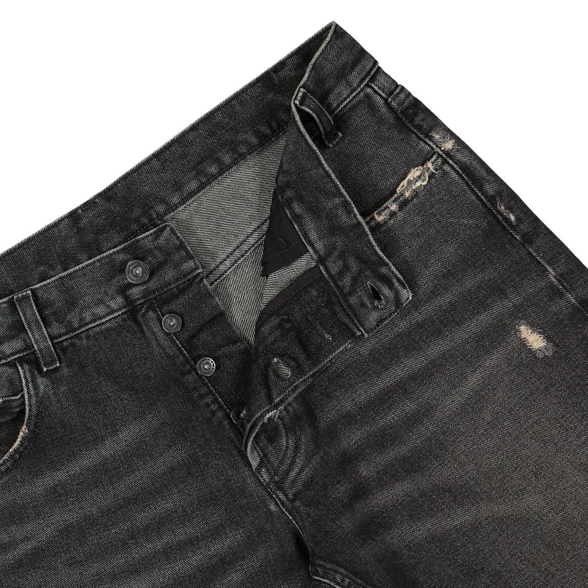 Marcelo Burlon - County of Milan Cross Medium Stone Denim Pants Black Detail view 4 | Gate
