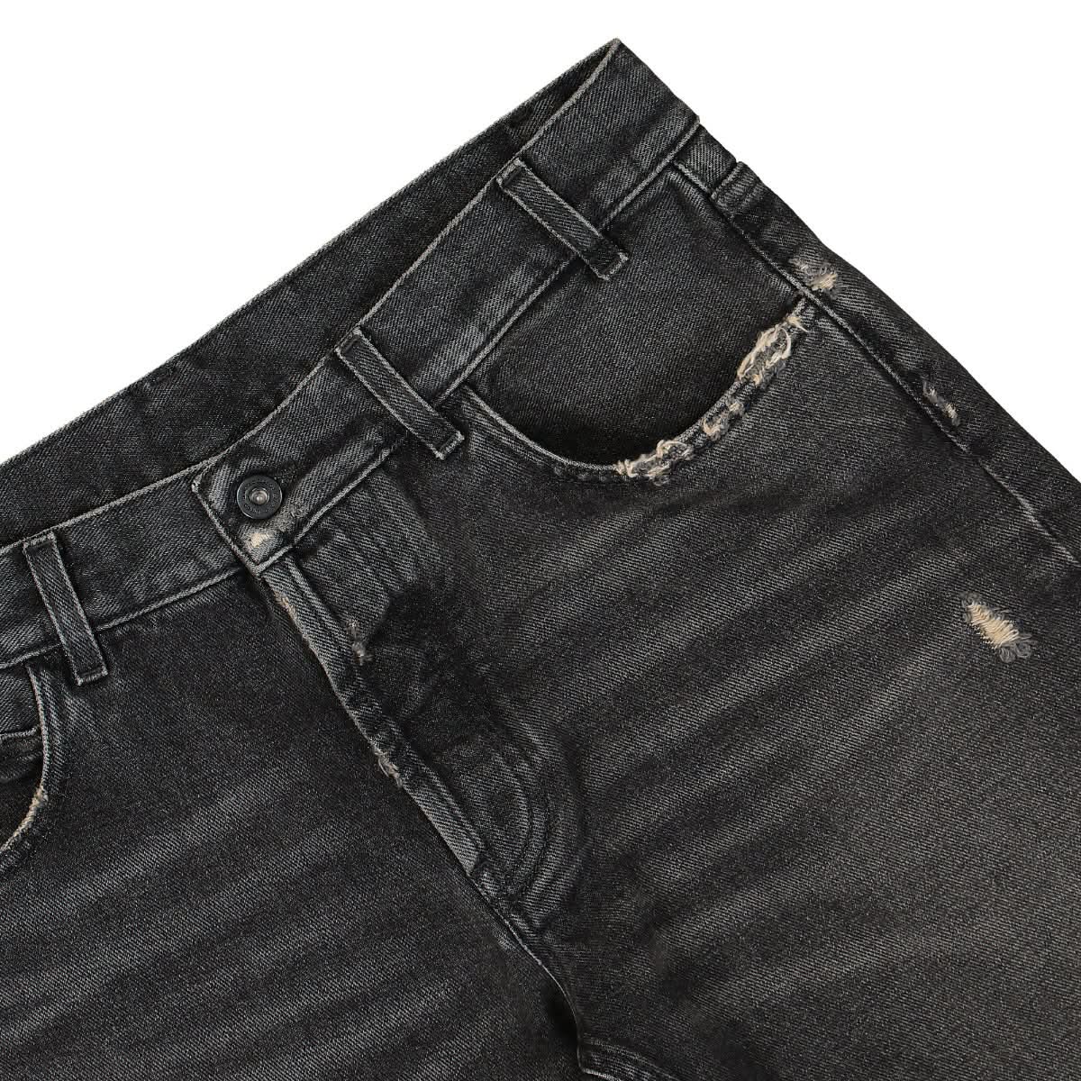 Marcelo Burlon - County of Milan Cross Medium Stone Denim Pants Black Detail view 5 | Gate