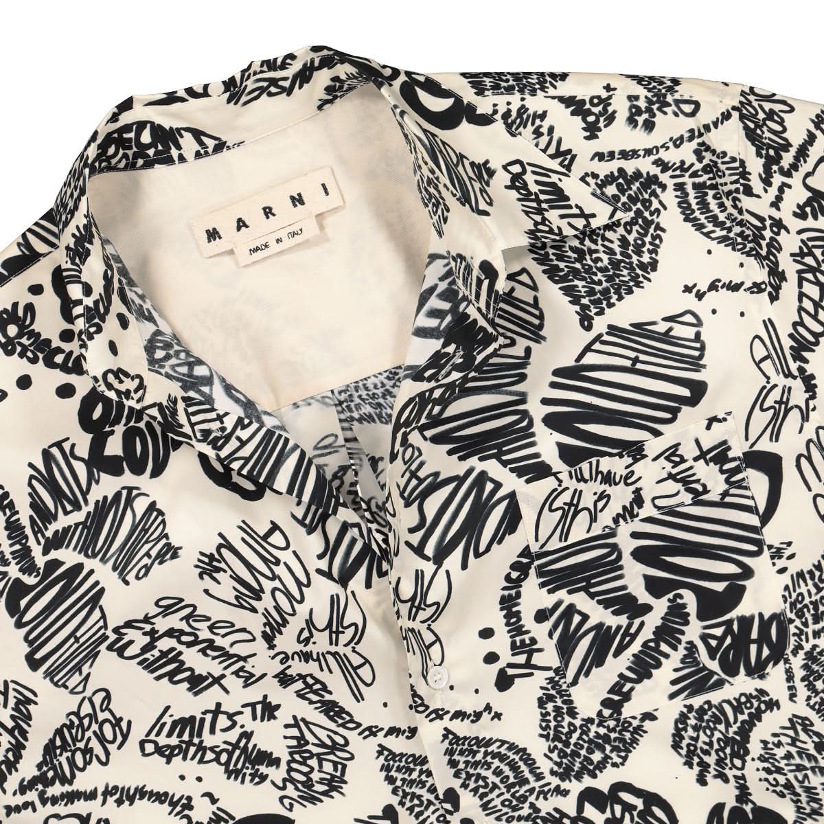 Marni Shirt Black,Beige Detail view 3 | Gate