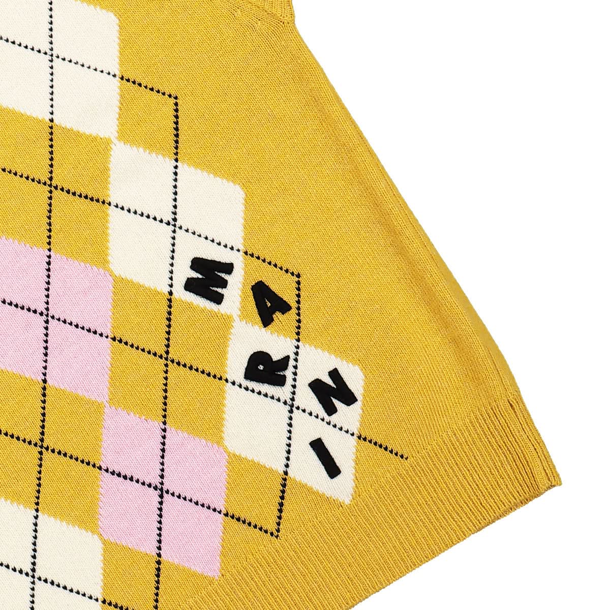 Marni Knitted V-Neck Vest Multicolor Detail view 4 | Gate