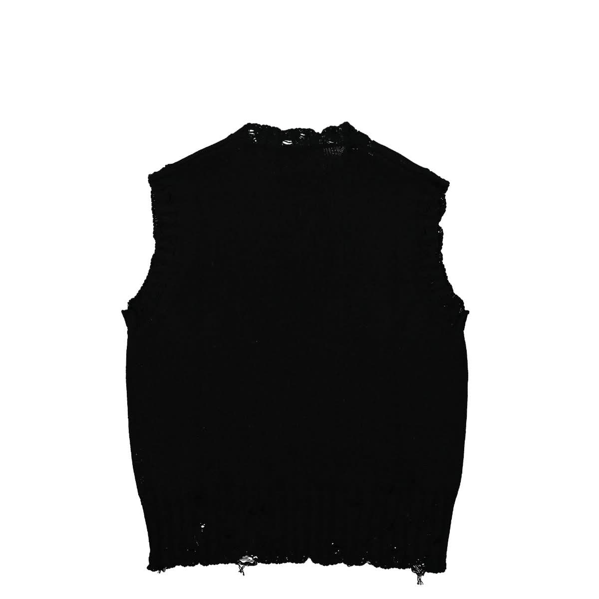 Marni V Neck Sweater Black Detail view 2 | Gate