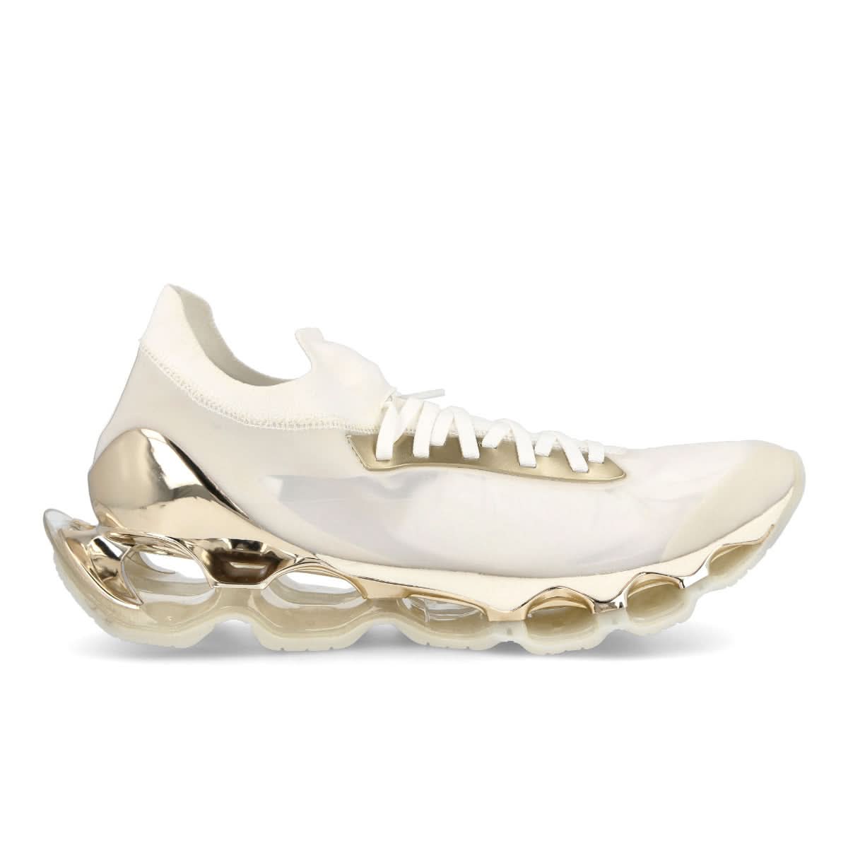 Mizuno Wave Prophecy White,Gold Sneaker Detail view 2 | Gate