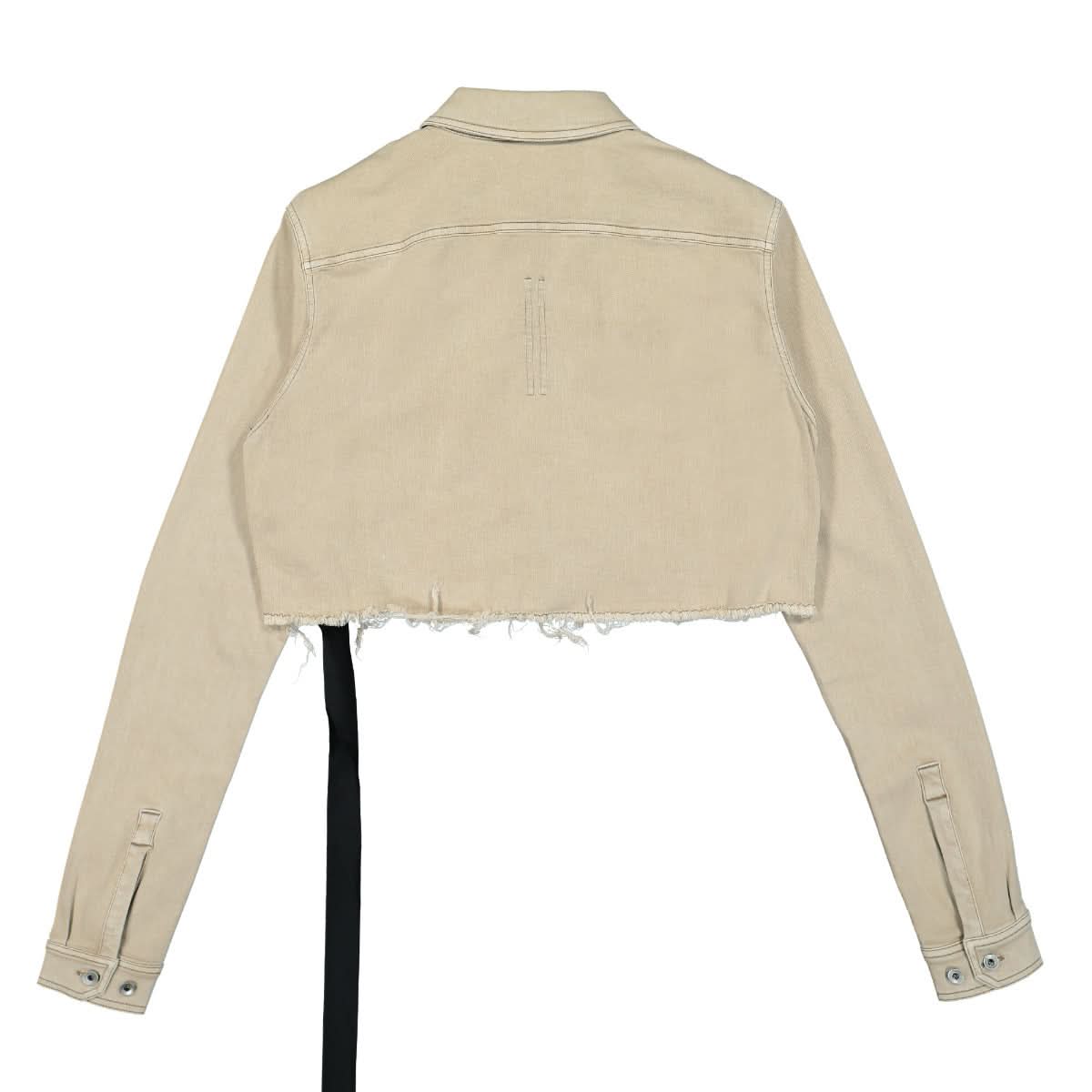 Rick Owens Cropped Outershirt Beige Detail view 2 | Gate