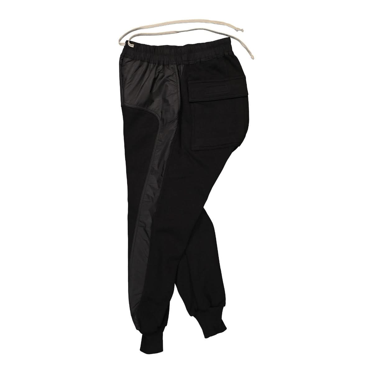 Rick Owens Prisoner Drawstring Sweatpants Black Detail view 3 | Gate